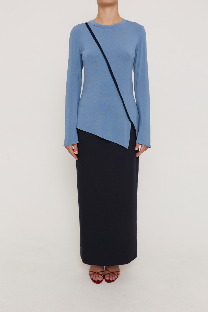 Longsleeve «Lines» blue