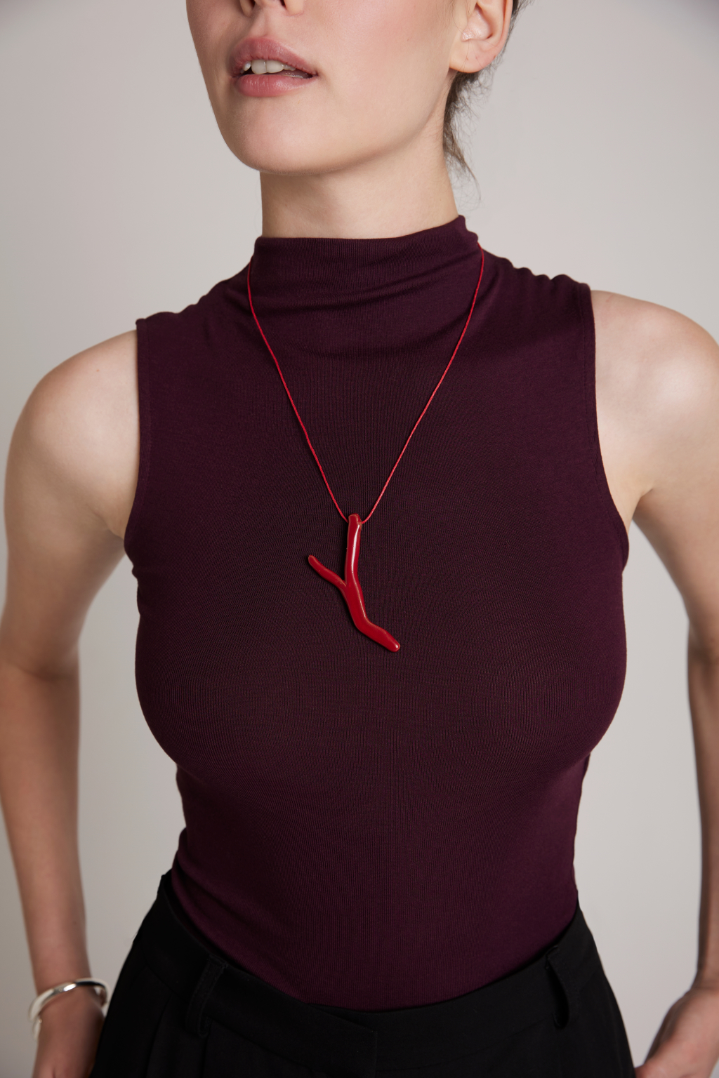 Ceramic pendant "Coral”