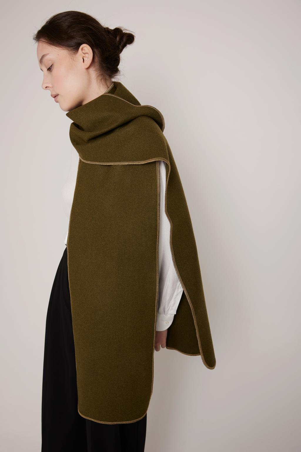 Scarf «seam is out» green